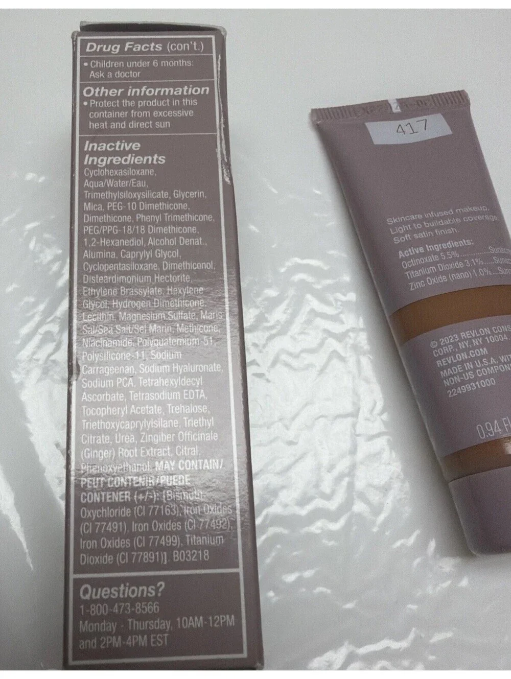 Revlon Illuminance Serum Tint 417 Warm Caramel SFP 15 Ginger Root Vitamin C& E